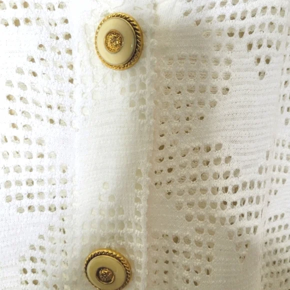 In Gear Vintage 90s Semi Sheer Button Front Swim Cover Up One Size Oversized - Picture 4 of 8